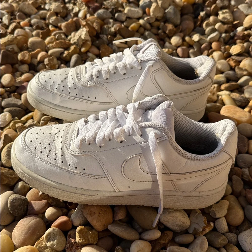 Nike Court Vision Lo White/White-White Sneakers (DH3158 100) Women's Size 7